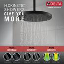 Delta Faucet Matte Black Single Function Rain Showerhead 