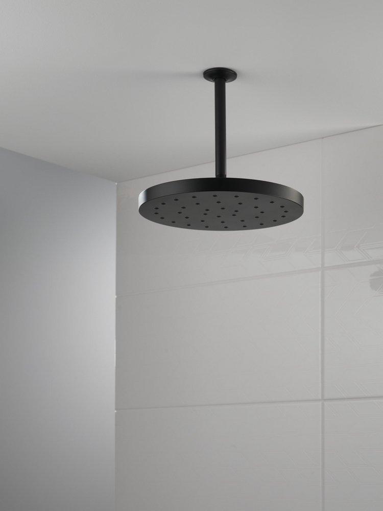Delta Faucet Matte Black Single Function Rain Showerhead 