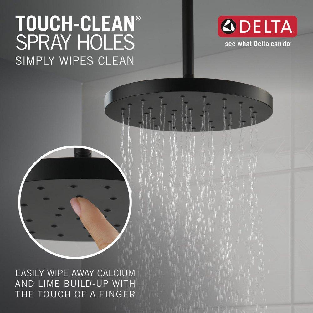 Delta Faucet Matte Black Single Function Rain Showerhead 