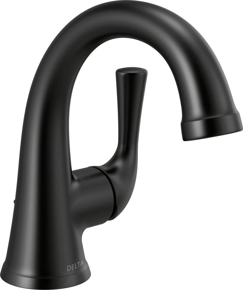 Delta Faucet Matte Black Single Handle Monoblock Bathroom Sink Faucet 