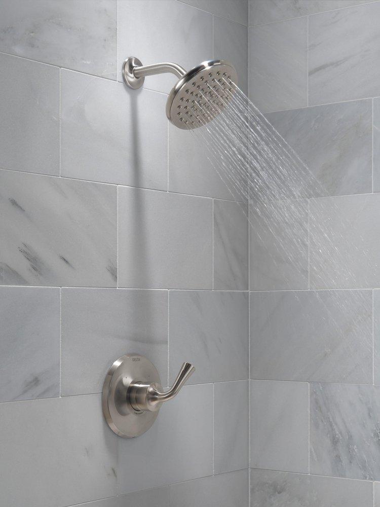 Delta Faucet Brilliance&reg; Stainless Single Handle Single Function Shower Faucet (Trim Only) 