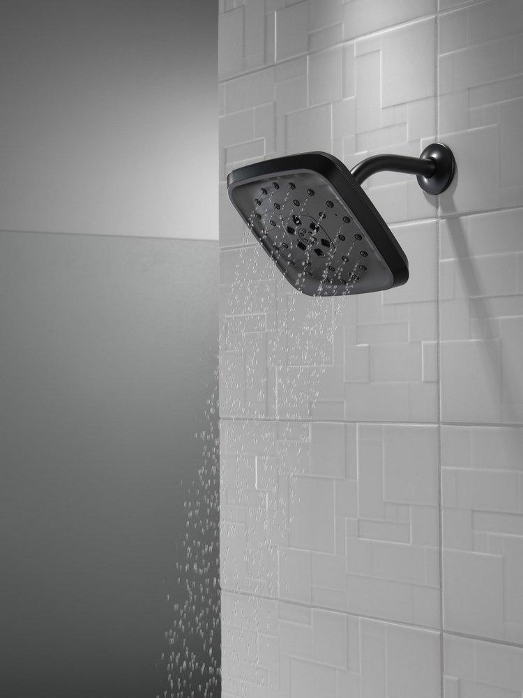 Delta Faucet Matte Black Multi Function Rain Showerhead 