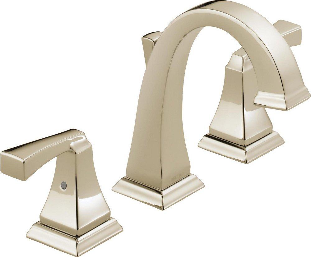 Delta Faucet Polished Nickel Two Handle Widespread Bathroom Sink Faucet 