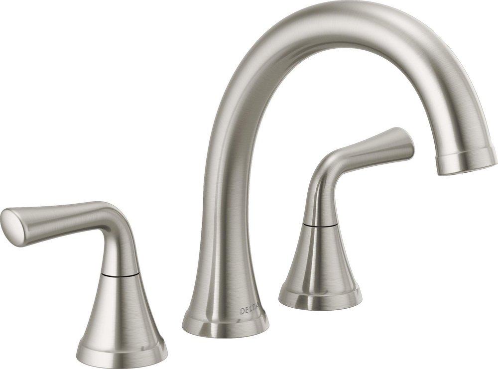 Delta Faucet Brilliance&reg; Stainless Two Handle Roman Tub Faucet (Trim Only) 