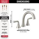 Delta Faucet Stainless Two Handle Roman Tub Faucet (Trim Only) 