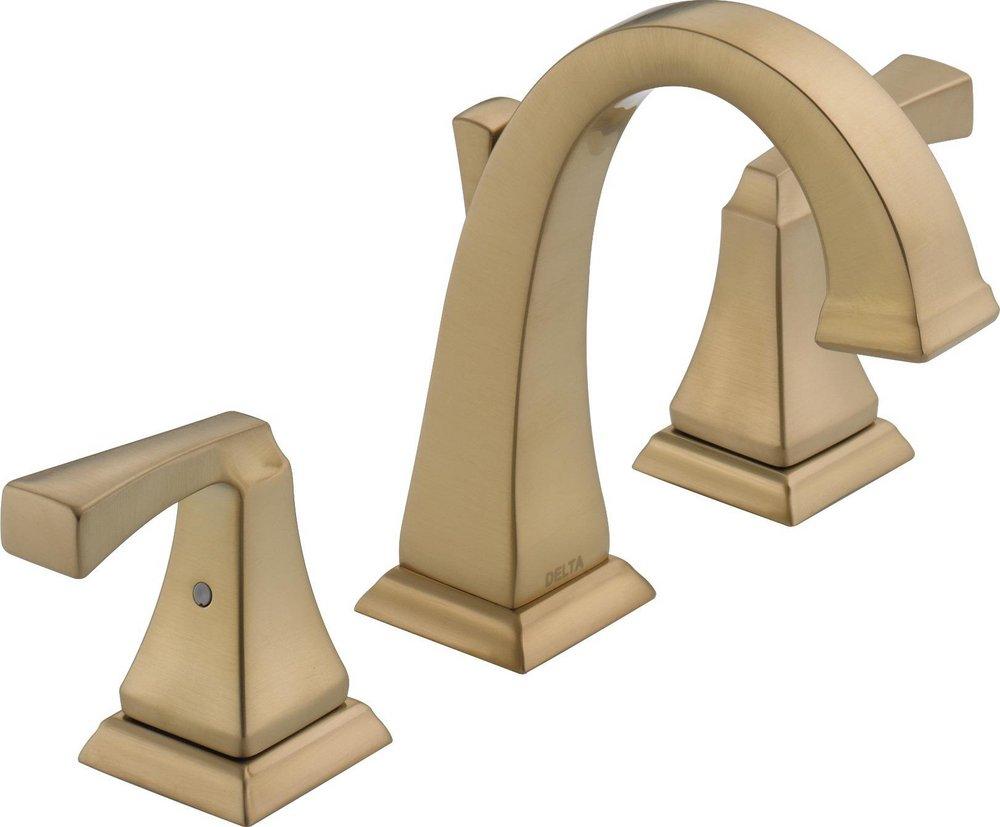 Delta Faucet Champagne Bronze Two Handle Widespread Bathroom Sink Faucet 