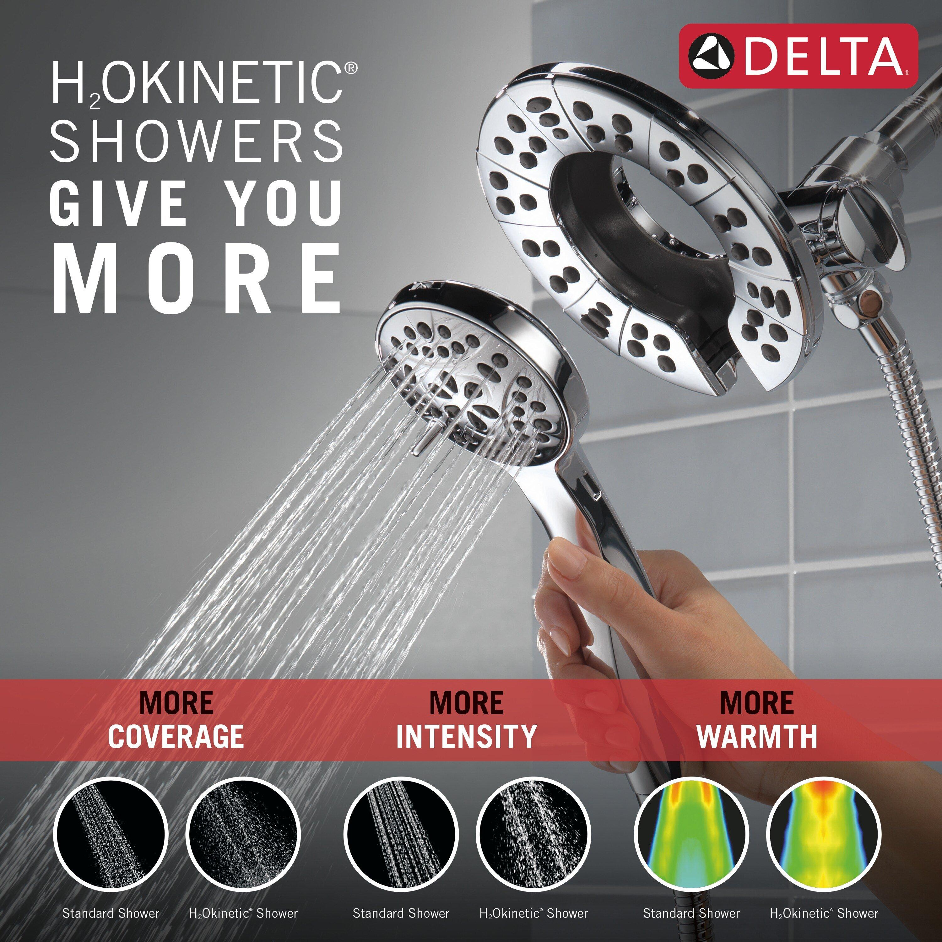Delta Faucet Chrome Two Handle Multi Function Bathtub & Shower Faucet (Trim Only) 