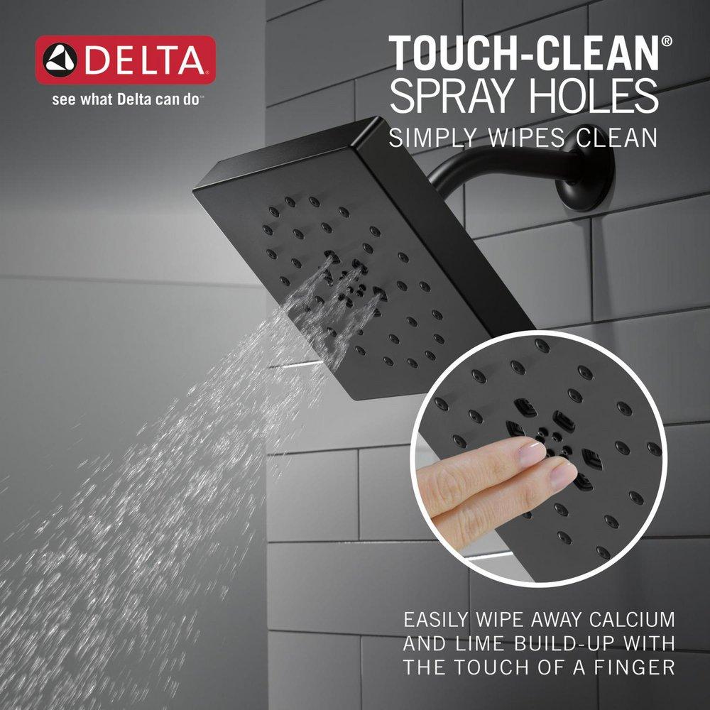 Delta Faucet Matte Black Multi Function Rain Showerhead 