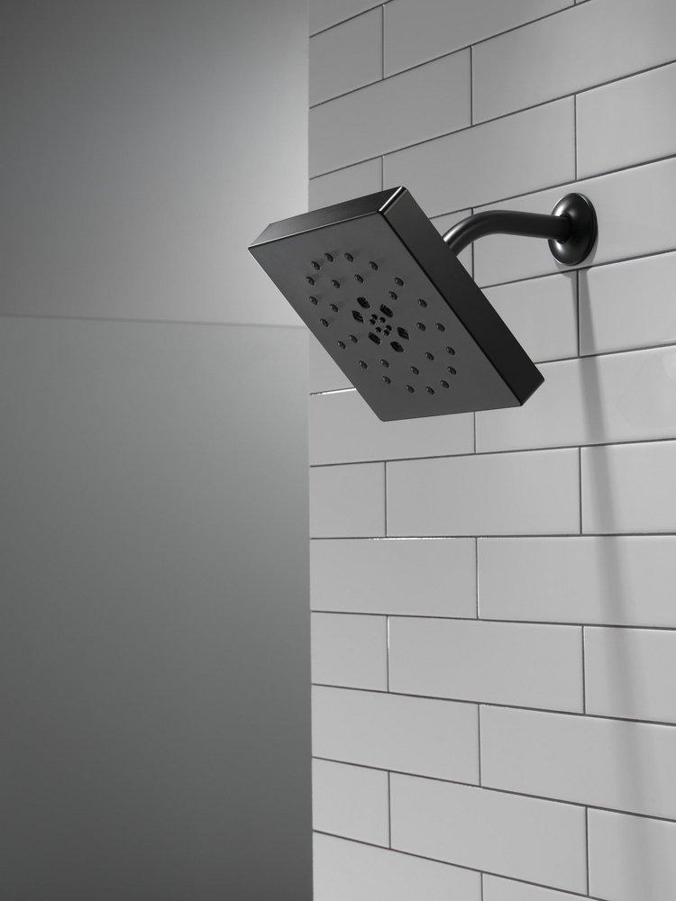 Delta Faucet Matte Black Multi Function Rain Showerhead 