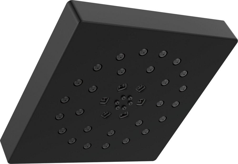 Delta Faucet Matte Black Multi Function Rain Showerhead 