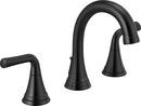Delta Faucet Matte Black Two Handle Widespread Bathroom Sink Faucet 