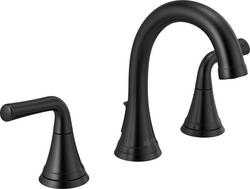 Two Handle Widespread Bathroom Sink Faucet in Matte Black
