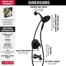 Delta Faucet Matte Black Two Handle Multi Function Bathtub & Shower Faucet (Trim Only) 