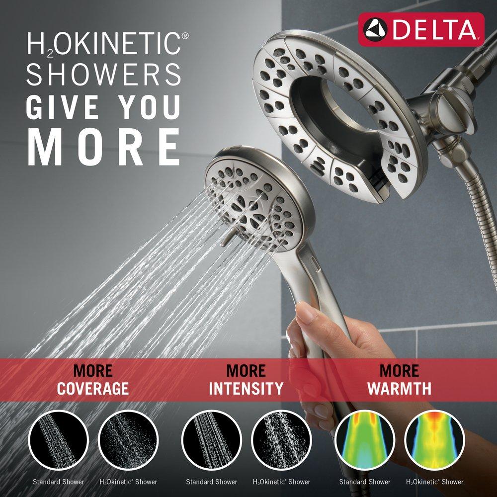 Delta Faucet Brilliance Stainless Two Handle Multi Function Bathtub & Shower Faucet (Trim Only) 