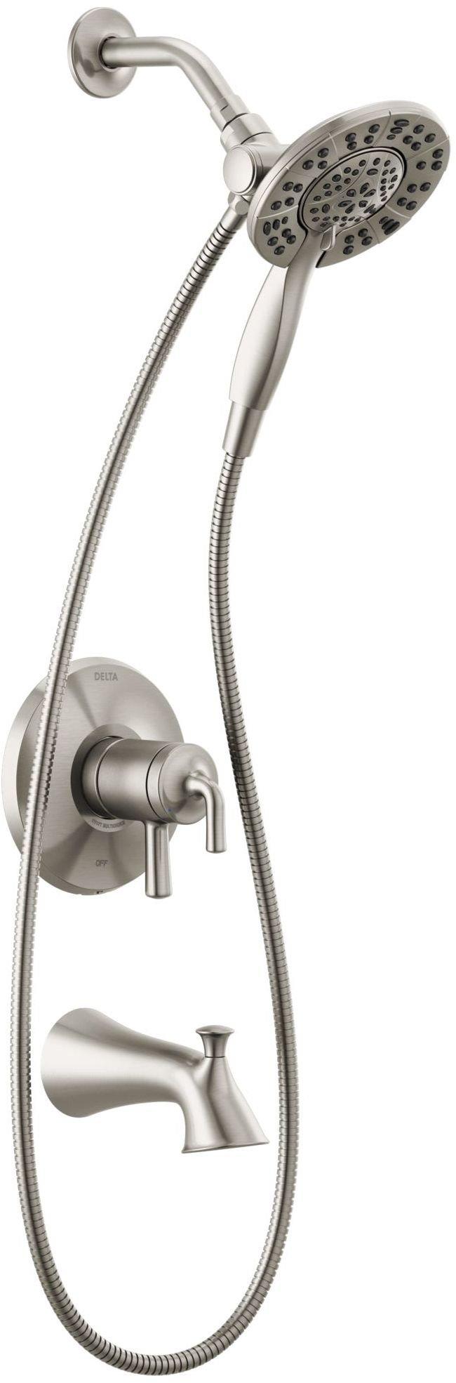 Delta Faucet Brilliance Stainless Two Handle Multi Function Bathtub & Shower Faucet (Trim Only) 