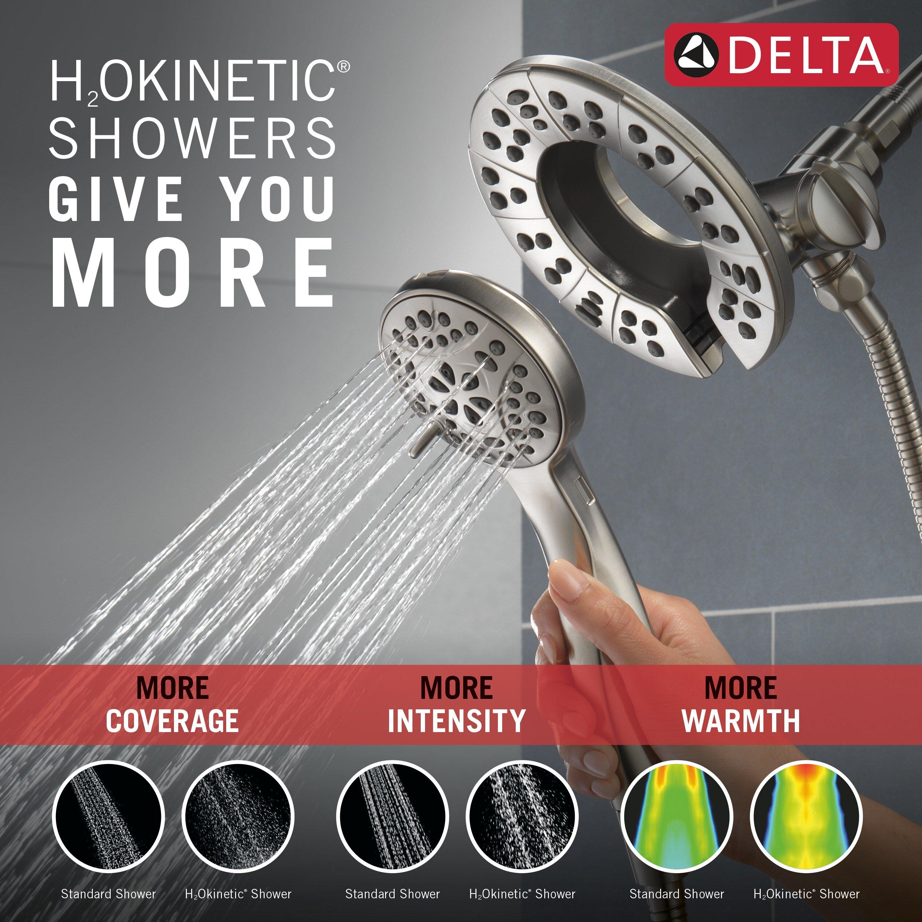 Delta Faucet Brilliance Stainless Two Handle Multi Function Bathtub & Shower Faucet (Trim Only) 