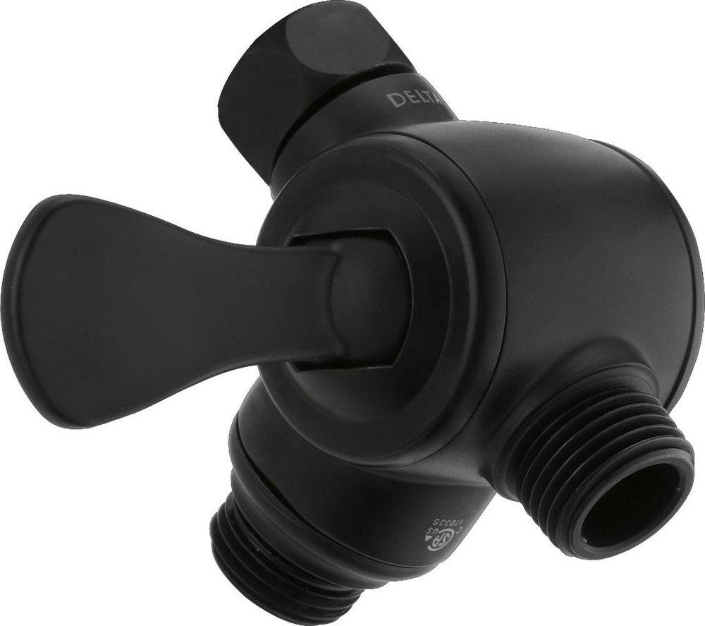 Delta Faucet Matte Black Plastic Shower Arm Diverter 