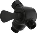Plastic Shower Arm Diverter in Matte Black