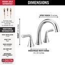 Delta Faucet Chrome Two Handle Roman Tub Faucet (Trim Only) 