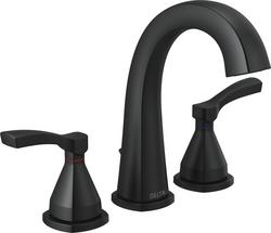 Two Handle Widespread Bathroom Sink Faucet in Matte Black