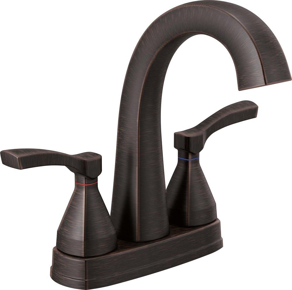 Two Handle Centerset Bathroom Sink Faucet 