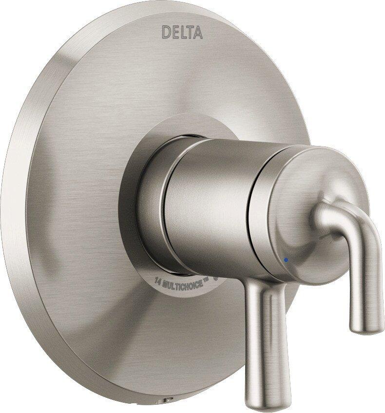 Delta Faucet Brilliance Stainless Two Handle Pressure Balancing Valve Trim 