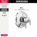 Delta Faucet Chrome Two Handle Pressure Balancing Valve Trim 