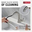 Delta Faucet Brilliance Stainless Single Handle Monoblock Bathroom Sink Faucet 