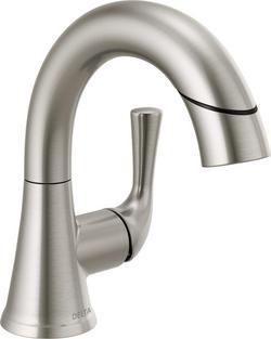 Single Handle Monoblock Bathroom Sink Faucet in Brilliance&reg; Stainless