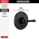 Delta Faucet Matte Black Single Handle Shower Faucet Trim Only 