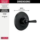 Delta Faucet Matte Black Single Handle Shower Faucet Trim Only 