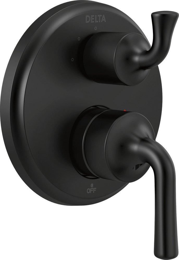 Delta Faucet Matte Black Two Handle Multi Function Bathtub & Shower Faucet (Trim Only) 