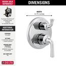 Delta Faucet Chrome Two Handle Multi Function Bathtub & Shower Faucet (Trim Only) 
