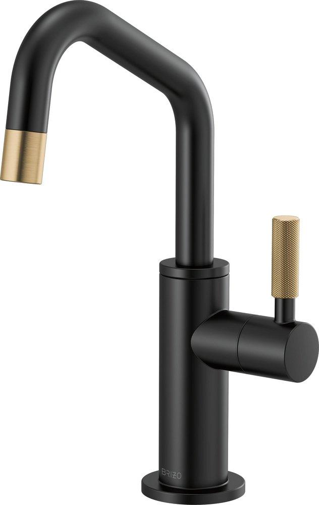 Brizo Matte Black/Luxe Gold Single Handle Beverage Kitchen Faucet 