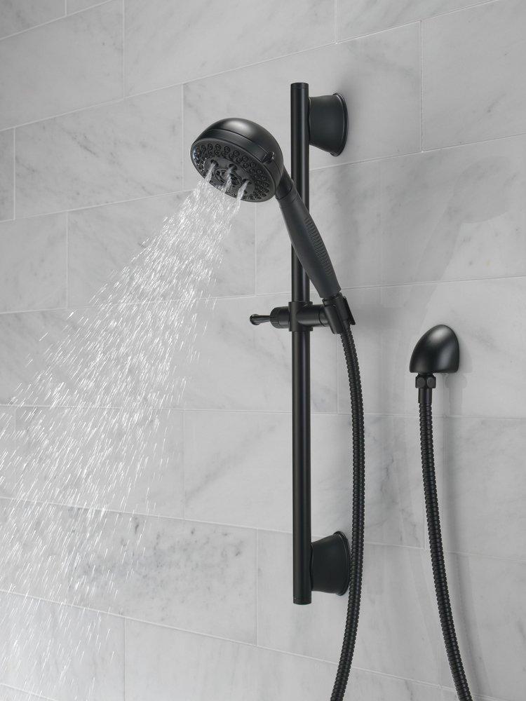 Delta Faucet Matte Black Multi Function Hand Shower 