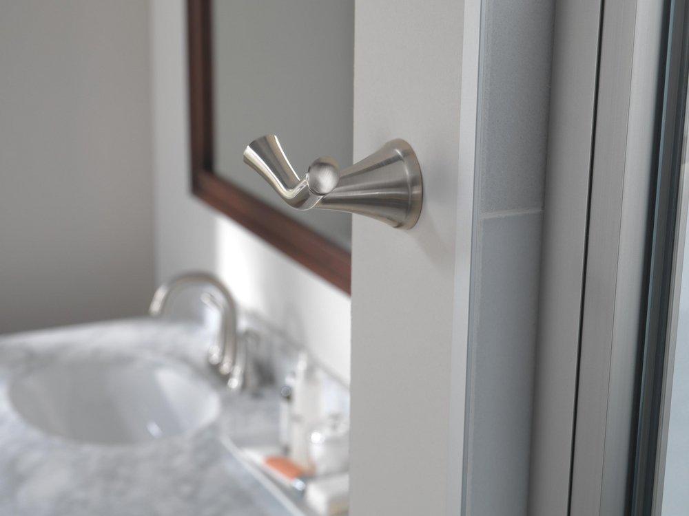 Delta Faucet Brilliance Stainless 2-Hook Robe Hook 