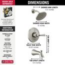 Delta Faucet Brilliance&reg; Stainless Single Handle Single Function Bathtub & Shower Faucet (Trim Only) 