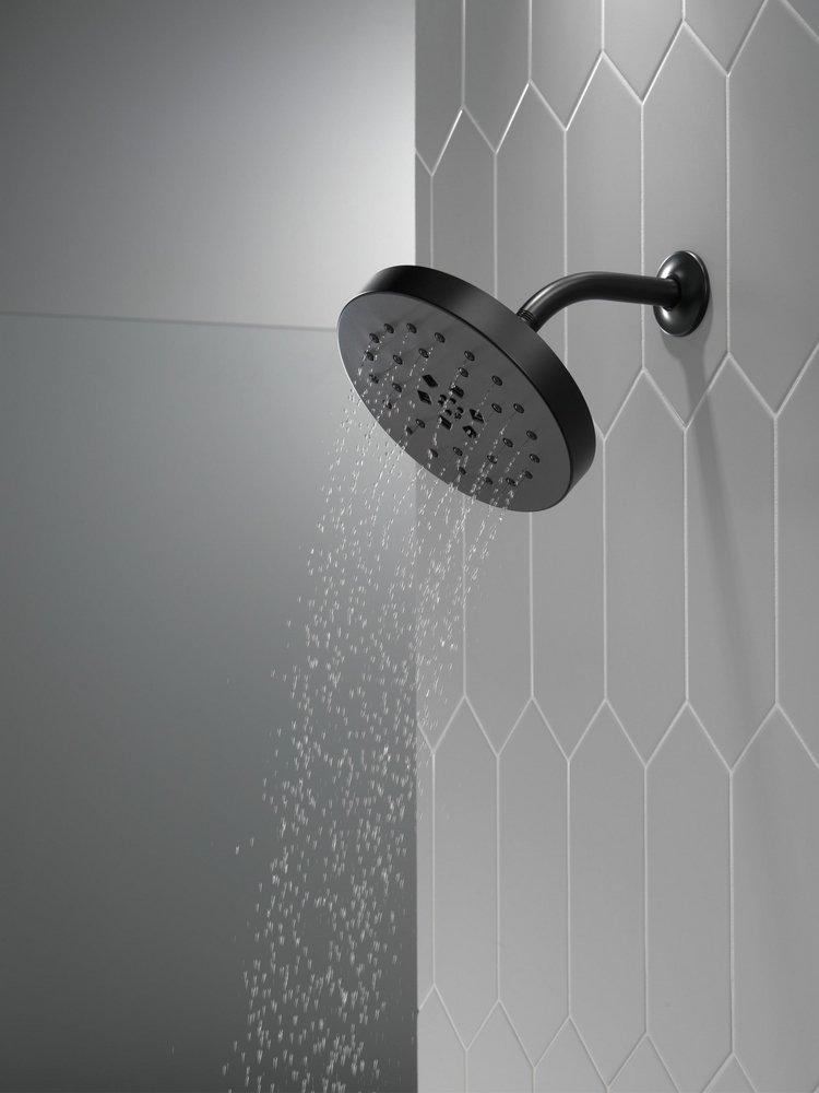 Delta Faucet Matte Black Multi Function Showerhead 
