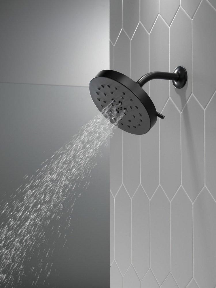 Delta Faucet Matte Black Multi Function Showerhead 