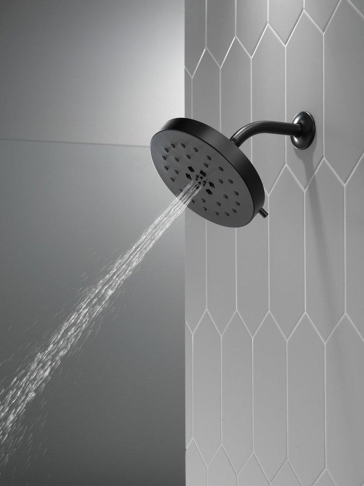 Delta Faucet Matte Black Multi Function Showerhead 