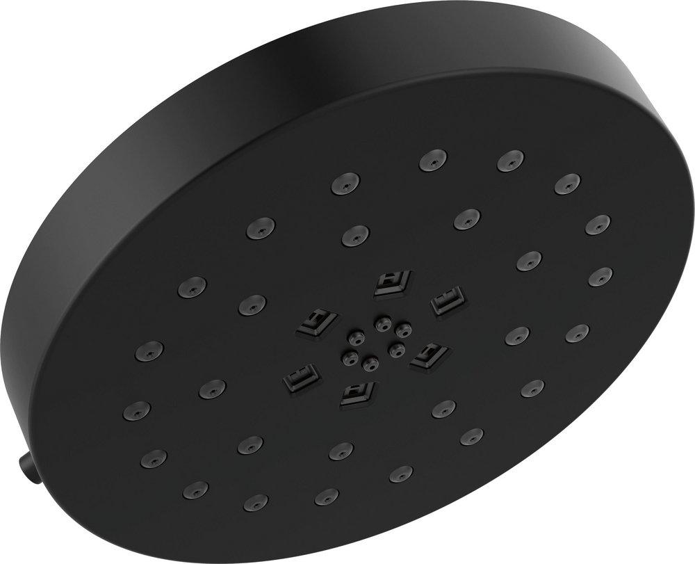 Delta Faucet Matte Black Multi Function Rain Showerhead 