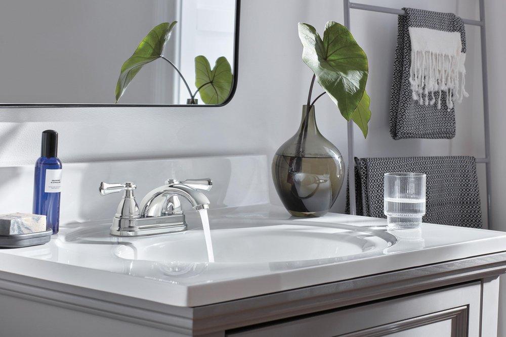 Two Handle Centerset Bathroom Sink Faucet 