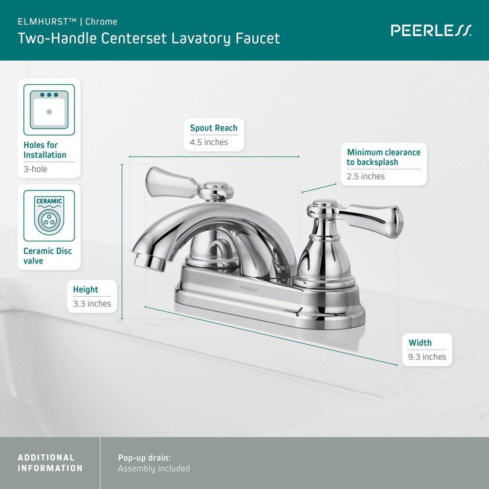 Two Handle Centerset Bathroom Sink Faucet 