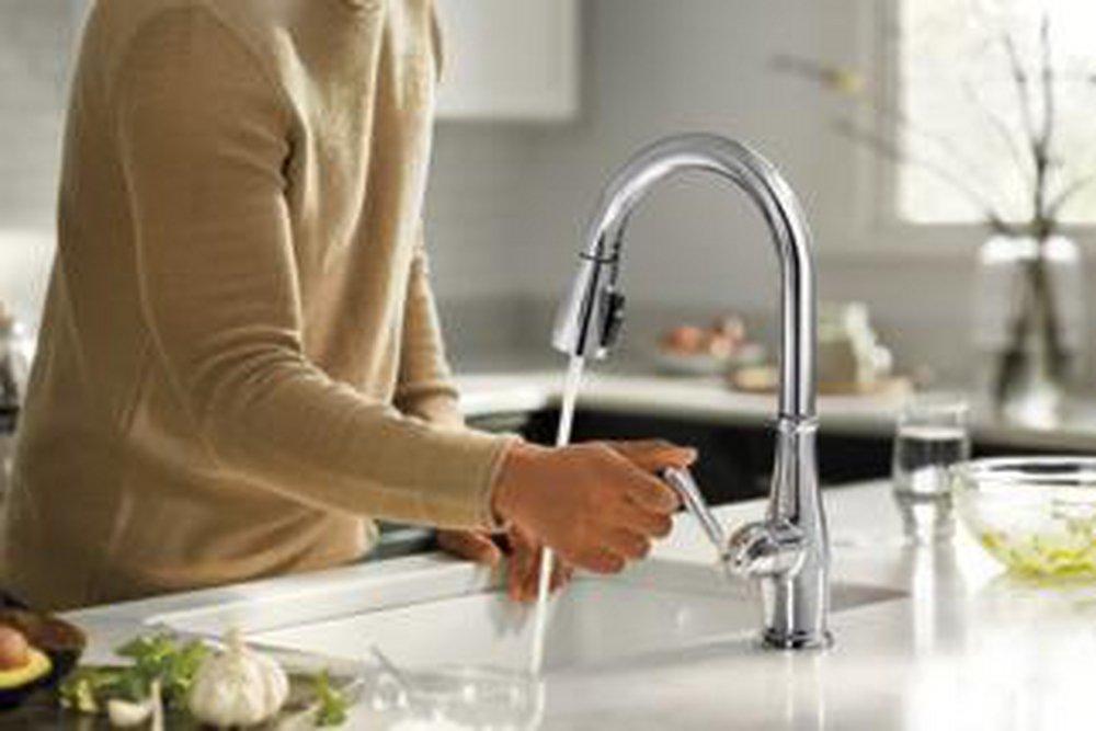 Peerless® Chrome Single Handle Pull Down Kitchen Faucet 