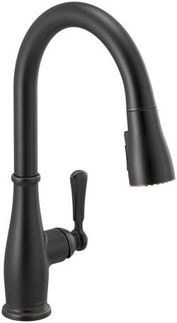 Single Handle Pull Down Kitchen Faucet in Oil Rubbed Bronze