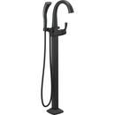 Delta Faucet Matte Black Single Handle Floor Mount Filler (Trim Only) 