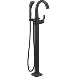 Single Handle Floor Mount Filler in Matte Black (Trim Only)