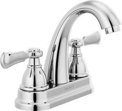 Two Handle Centerset Bathroom Sink Faucet in Chrome