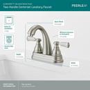 Peerless&reg; Brushed Nickel Two Handle Centerset Bathroom Sink Faucet 