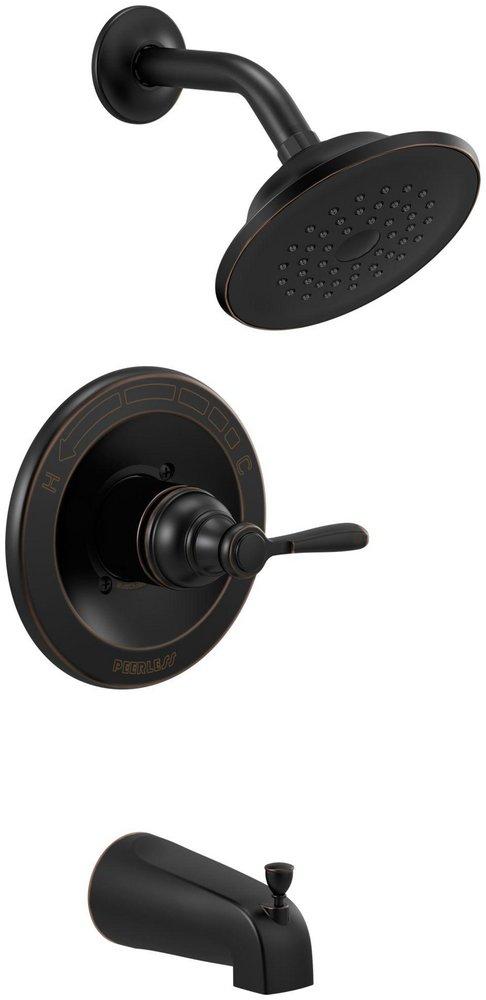 Peerless&reg; Oil Rubbed Bronze Single Handle Single Function Bathtub & Shower Faucet (Trim Only) 